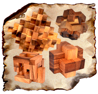 Noeud en bois Puzzle noeud diable, Puzzle en brique, Pen Up, Puzzle Koncy, Puzzle en bois 3D
